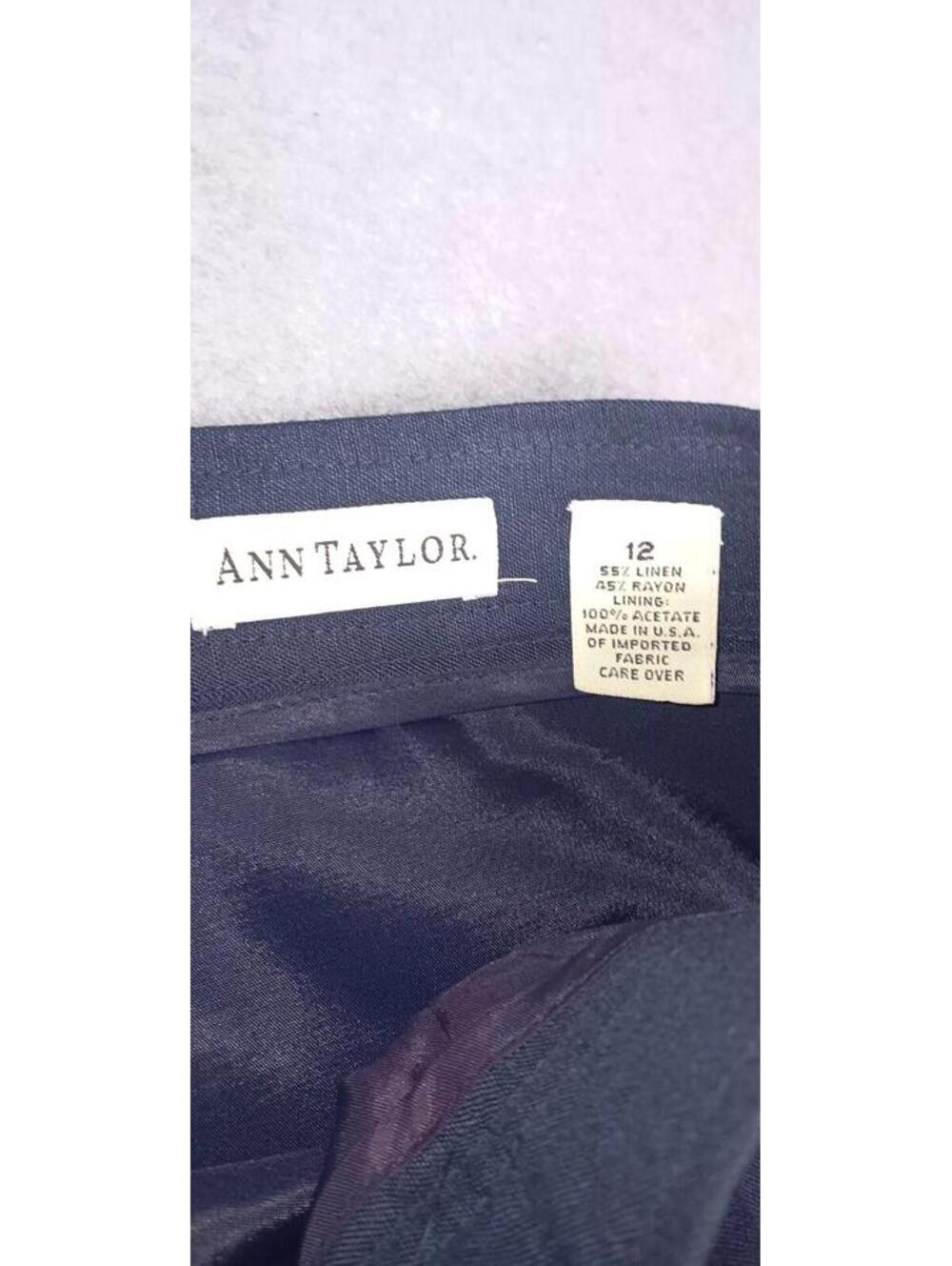 Ann Taylor Linen Blend Maxi Wrap Skirt Womens Size 12 Black Old Money Quiet... - Picture 2 of 7